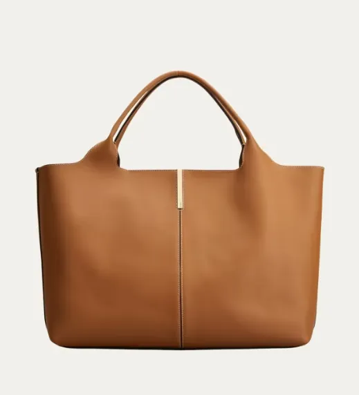 Medium Leather Tote Shopping Bag